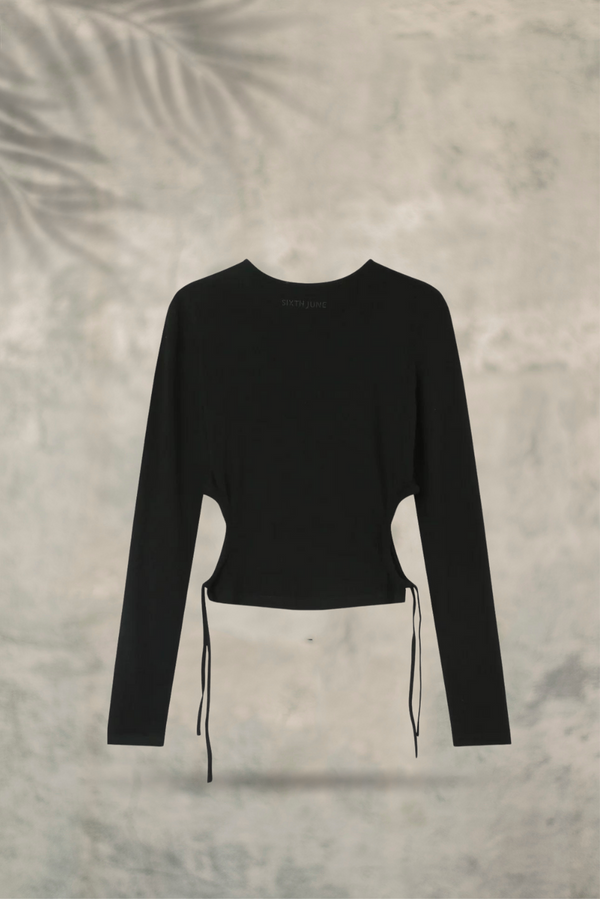 Ls Rib Crop Top