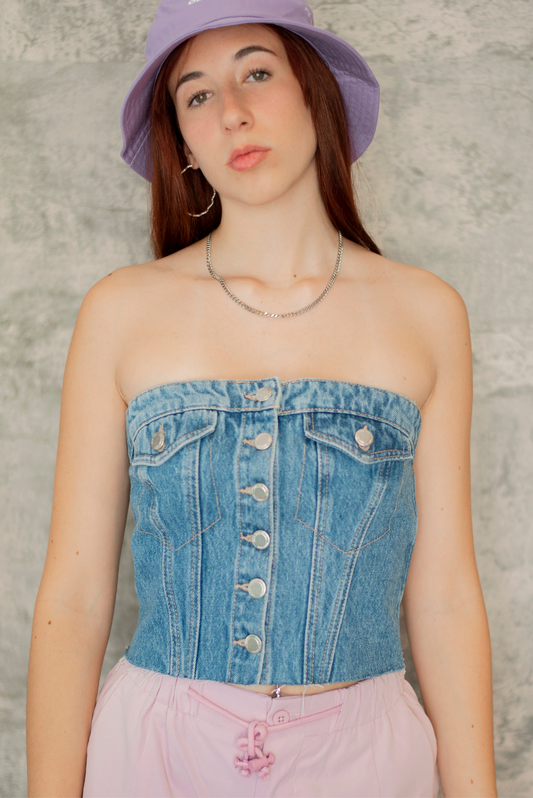 Corset Top Denim